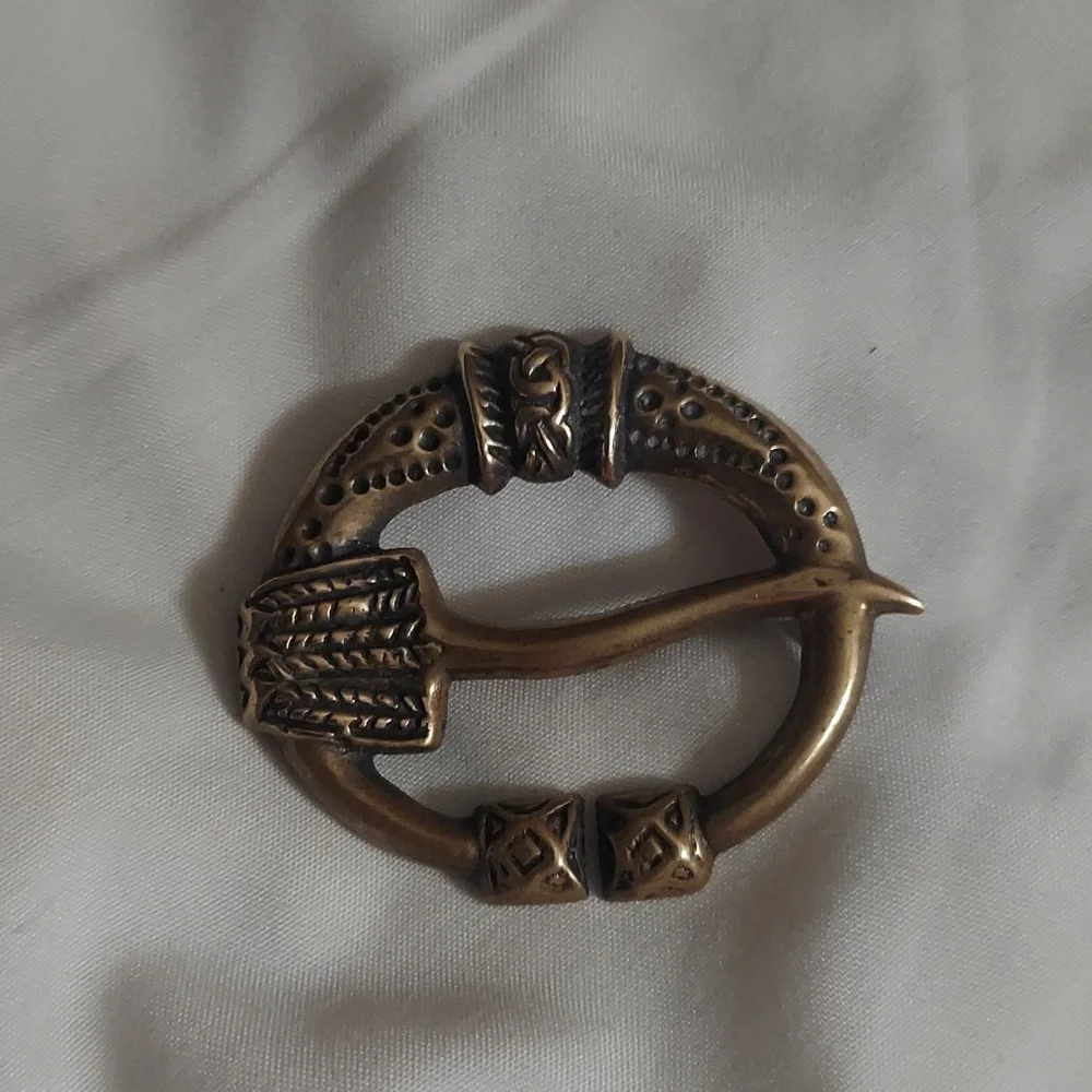Vintage Kalevala koru Finnish Scandinavian Buckle brooch Pin Kalusmala Virusmäki